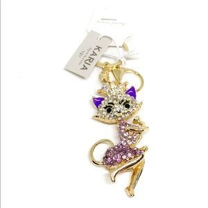 Cat Shape Keychains Women Fashion Bag Pendant